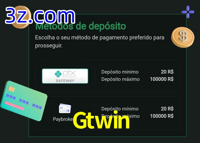 O cassino Gtwin oferece uma grande variedade de métodos de pagamento
